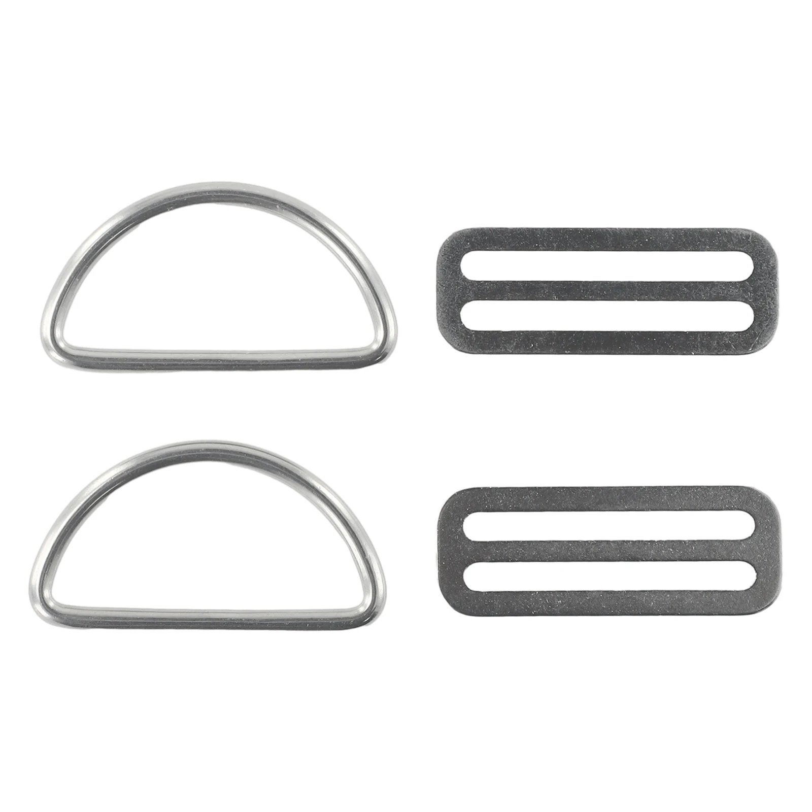 Buckle D Ring 2"/5cm Anti-corrosion Silver Stainless Steel Universal Lightweight Portable Scuba Diving Durable 2