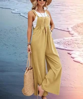 Women Loose Fit Fashion Overalls Wide Leg Baggy Bib Overalls Jumpsuit Dungarees Summer Jumpsuit Casual Elegant Overalls Summer - Image 3