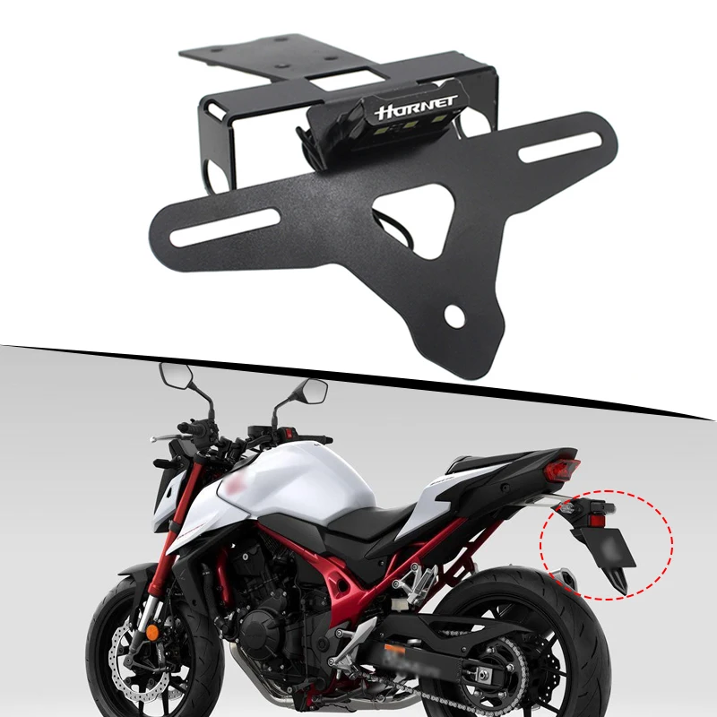 Светодиодный номерной знак для мотоцикла, фоторамка для кронштейна, аккуратный крыло для Honda CB750 CB 750 Hornet 2023