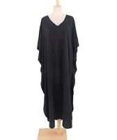 Plus Size Womens Caftan Kaftans Casual V Neck Caftans Long Soft Beach Maxi Dress for Summer - Image 5