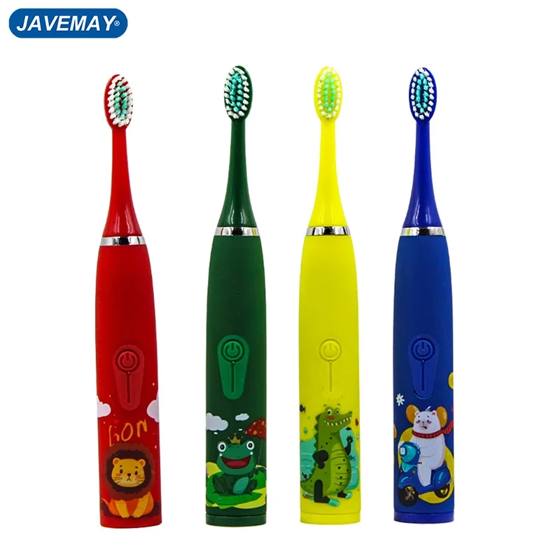 

Child Toothbrush Electric Sonic Tooth Brush for Children Teeth Cleaning Whitening with 2/6 Soft Nozzles Toothbrush for Kids J259