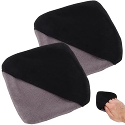 Car Screen Cleaner Microfiber Pads - Reusable Auto Touchscreen Cleaning Wipes (2 - Pack) (Black  2pcs)