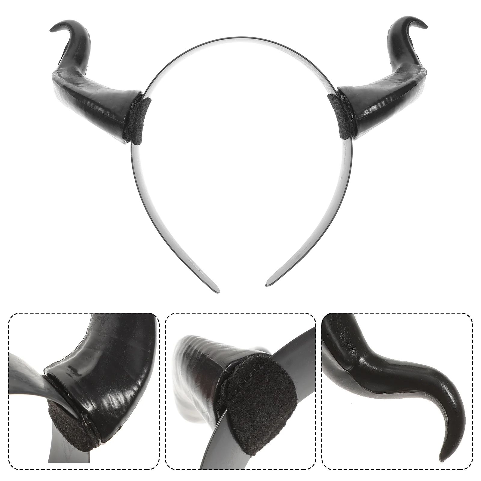 

Ox Horn Headband Headdress Plastic Horn Hair Halloween Carnival Cosplay Costume Headpiece Party Photo Props Hair Accessories