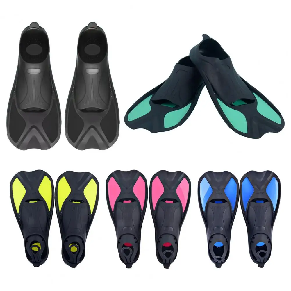 

Diving Fins Swimming Flipper Swimming Training Fins Snorkeling Flippers Short Blade Flippers Leg Strength Building Swim Flippers