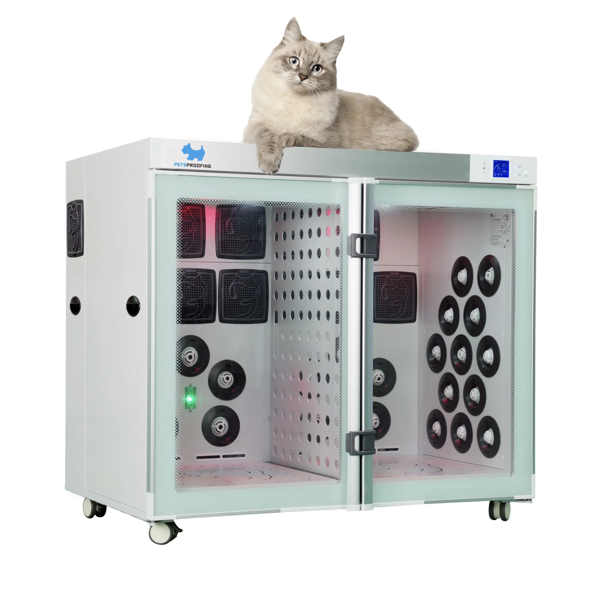 

Pet supplies Automatic High Velocity Dog s kit Cat hair blower force groomers Dryer box drying Cabin grooming Machine