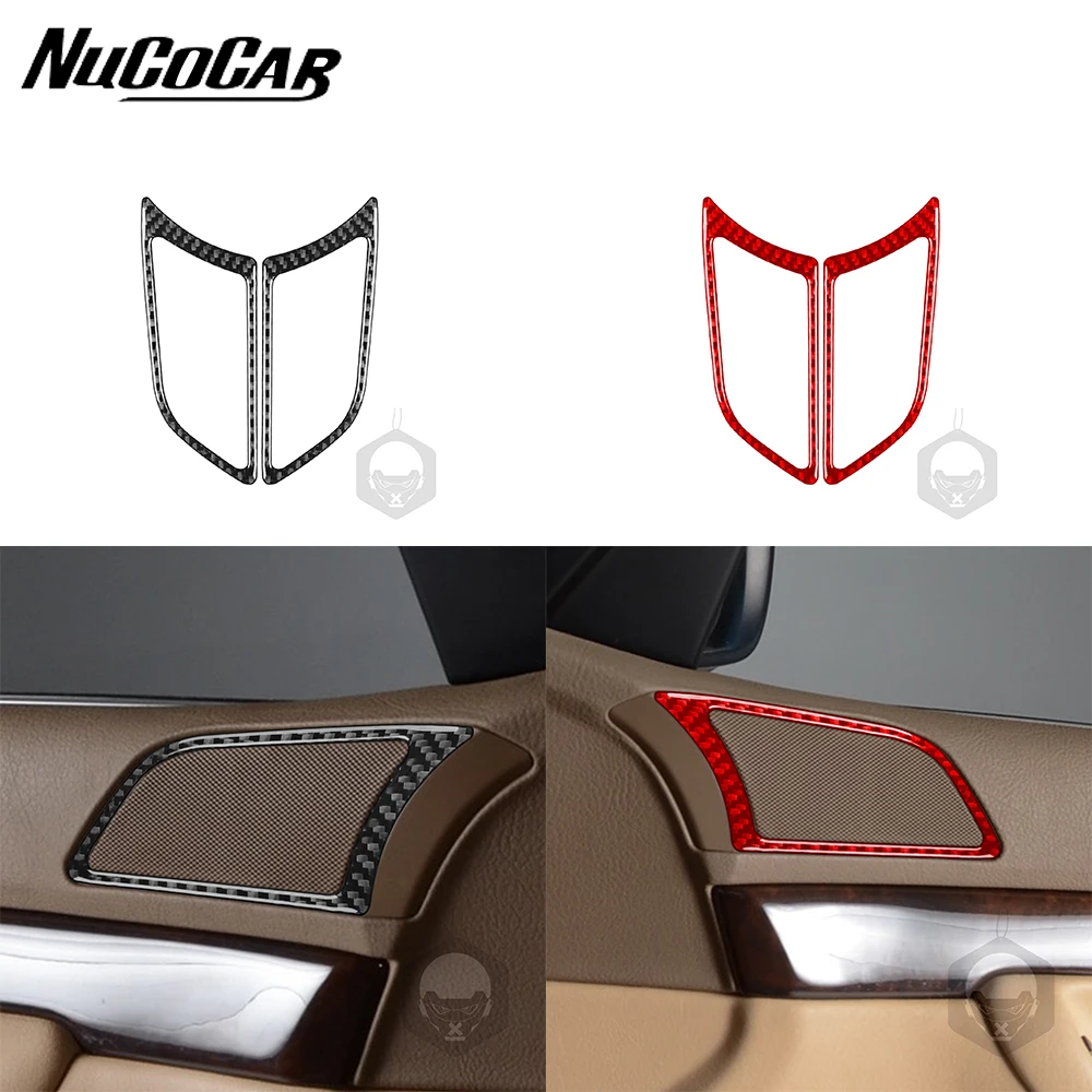 

For BMW 7 Series E38 740 1994-2001 Carbon Fiber Front door speaker frame Panel Cover Car Interior Accessories Decorative Sticker