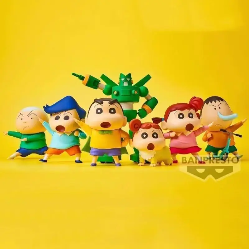 

Оригинальная фигурка Bandai Crayon Shin-chan Toru Kazama Boochan Sato Masao карантам робо модель игрушки подарок