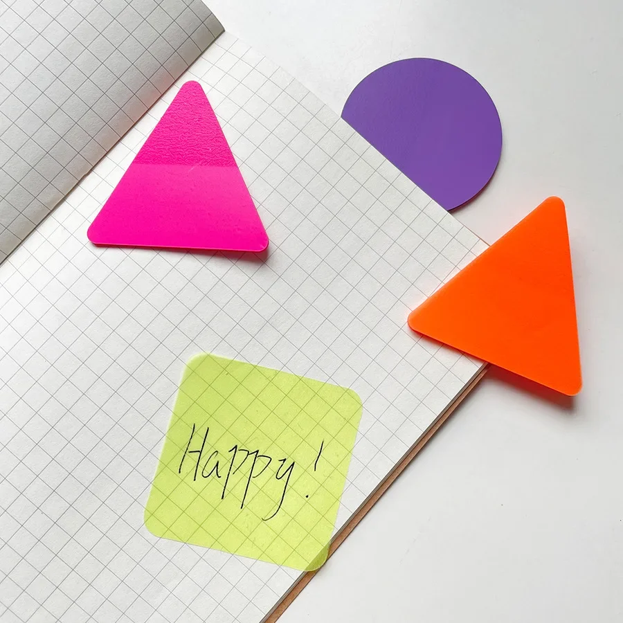 8/10Packs Transparent Sticky Notes Colored Book Tabs Sticky Notes Writable Index Tabs Memo Stick Firmly for Reading Annotate 3