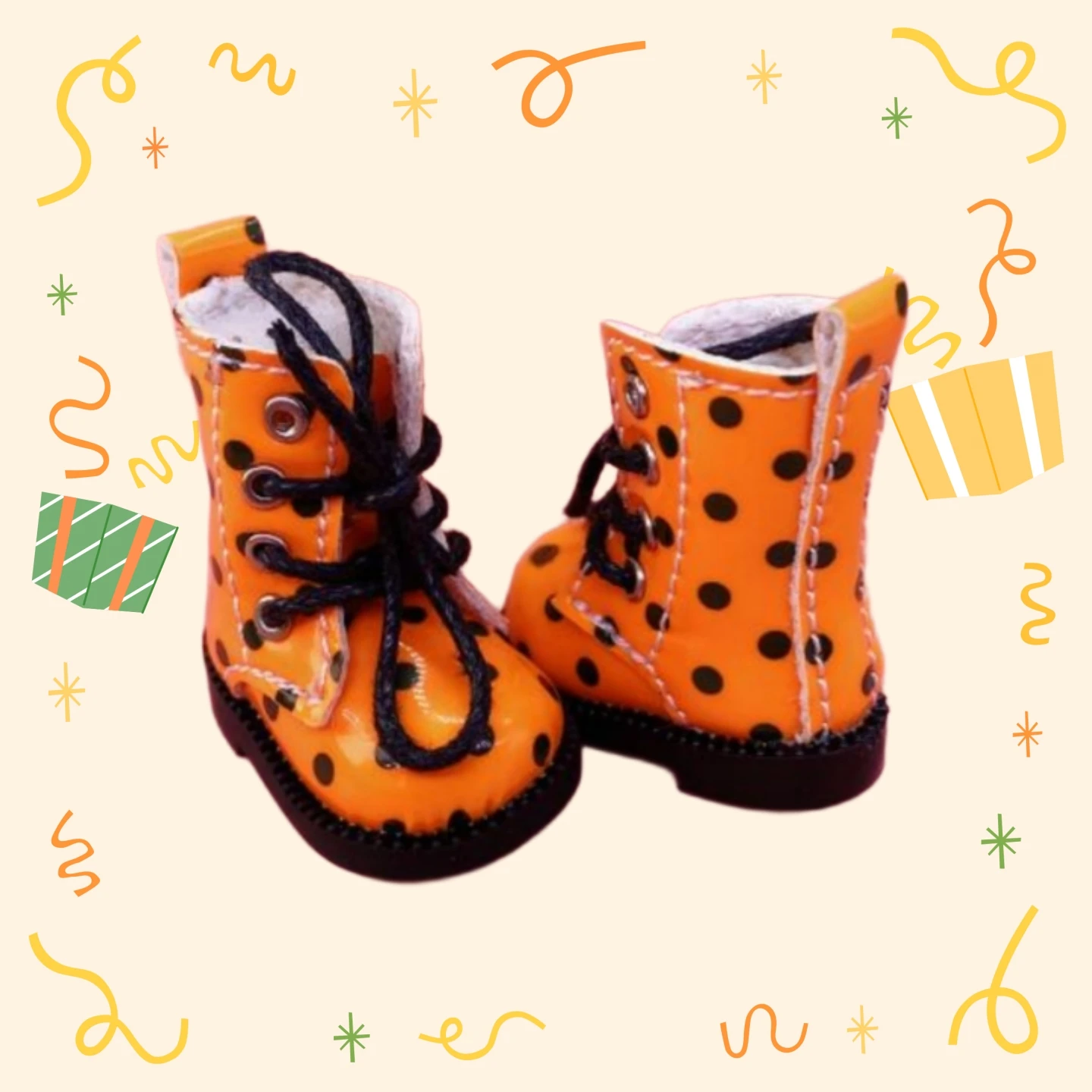 Tilda 1/8 Doll Boots Toy Shoes Blythe Pullip Doll Mini Winter Leather Boots Blyth Accessories Dolls Toys
