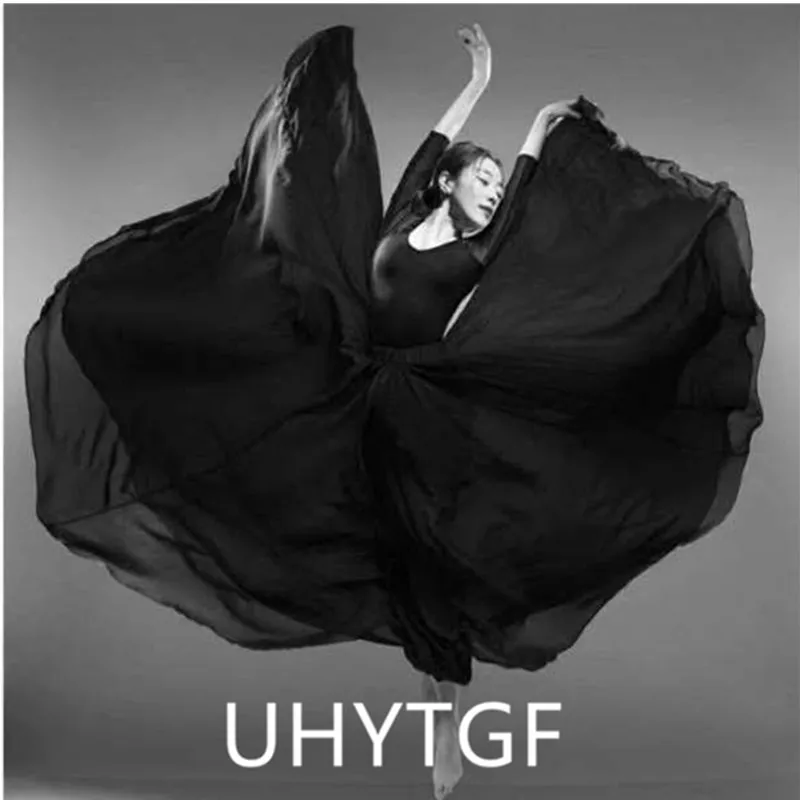 Women Assorted Gauze Skirt Large Swing Ballet Practice Clothes 720 Degree Chiffon Skirt Gypsy Long Skirts Women Dancer Wear 2551