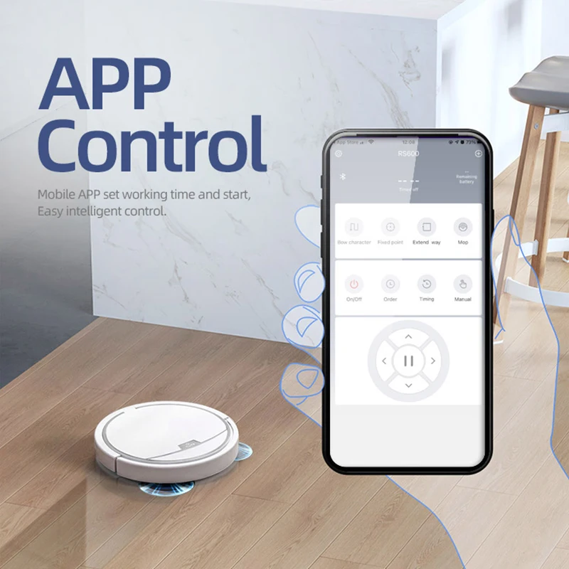 Robot Vacuum Cleaner Household App Control Robot Vacuum Mop Automatic Floor Sweeper Wet and Dry Electric Mop Cleaning Machine