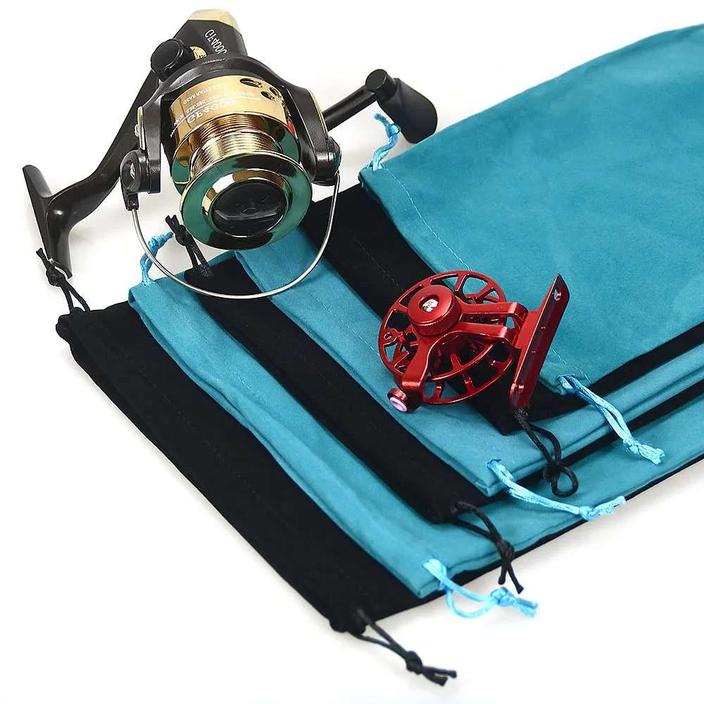 Fishing tackle gear accessories wheel storage pouch bag reel bag portable drawstring reel protect