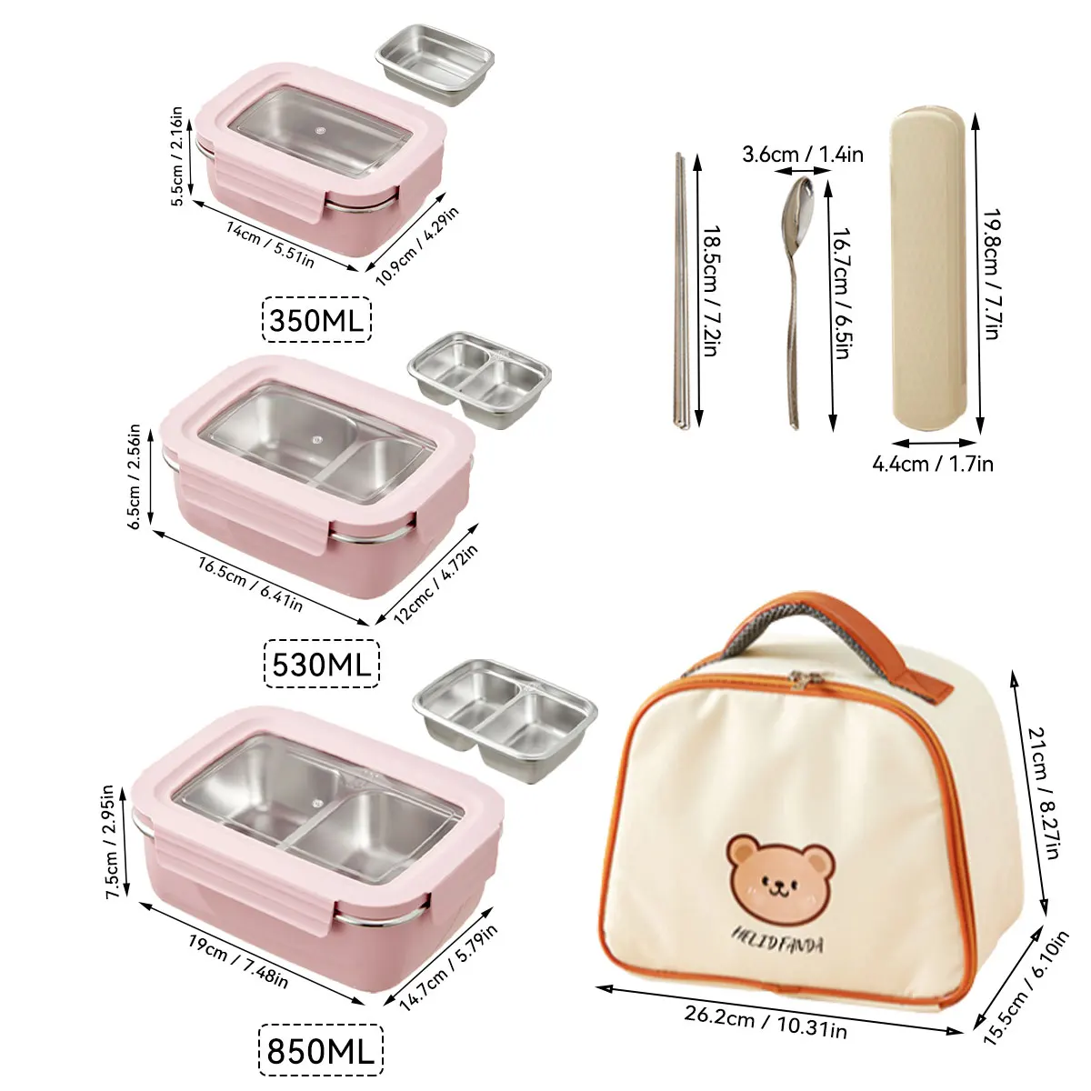 Pink 1730ml Set
