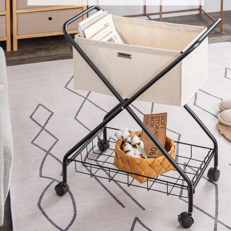 Storage-rack-mobile-storage-snack-trolley-foldable-multi-storey-living ...