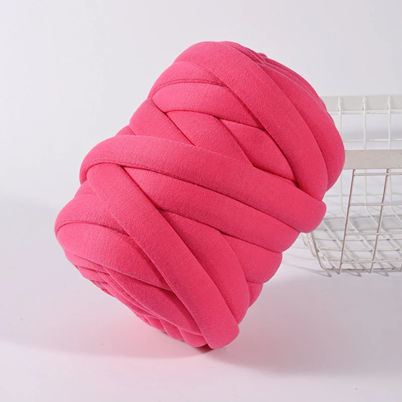 1kg Thick Chunky Yarn Cored Cotton Wool Tube Crochet Yarn for DIY Blanket  Hat Bulky Arm