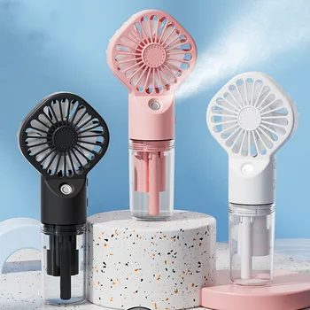 미니 핸드헬드 에어컨, USB 충전식 휴대용 가습기, 미스트 쿨러, 냉각 스프레이 가습기 선풍기, 가정, 사무실, 기숙사