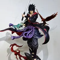 ⁦مجسم أنمي ناروتو شيبودن - أوتشيها ساسكي 24 سم | Naruto Shippuden Uchiha Sasuke Action Figure Anime 24cm⁩ - الصورة ⁦5⁩