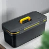 DELI Shockproof Tool Box Large Portable Hardware Set Storage Box Industrial Grade Electrician Repair Tool Storage Case 2