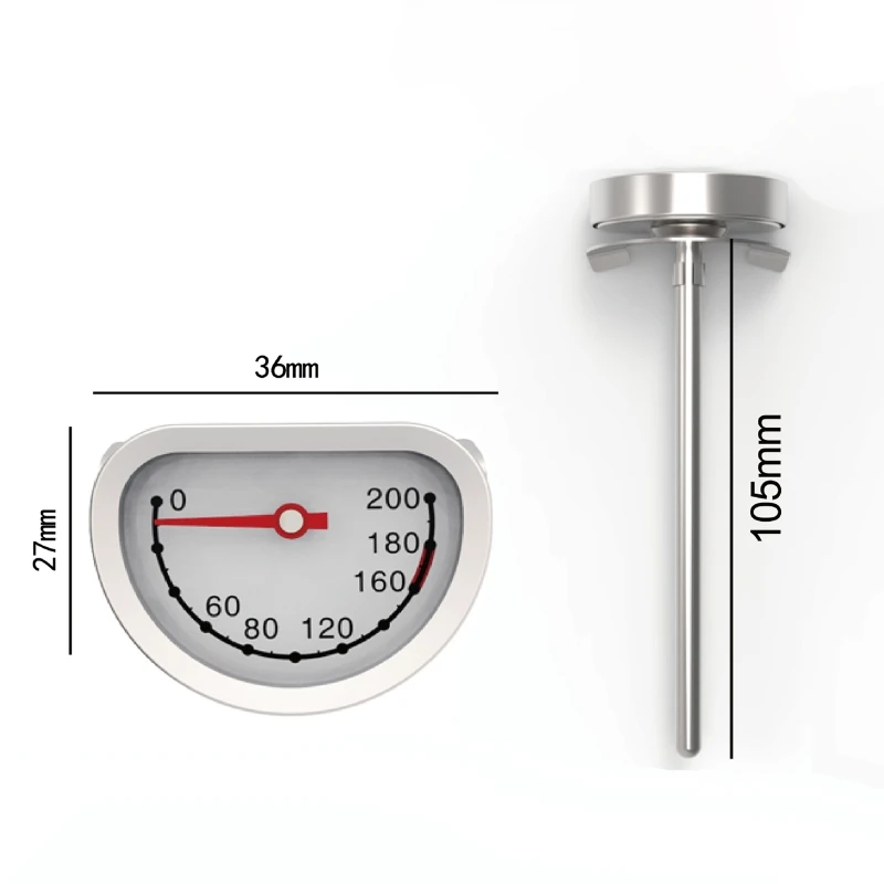 15 Deep Fryer Thermometer with Clip - Stainless Steel Dial