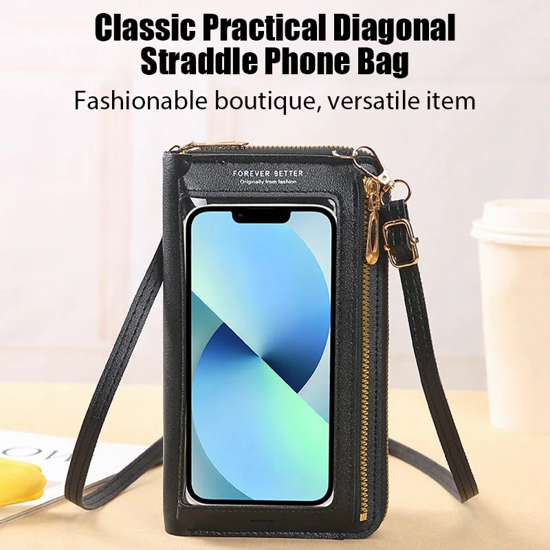 Touch Screen Phone Bag Crossbody Bags Multifunctional Shoulder Wallet Mini Women's Bag Wear-resistant Mobile Wallet Card Holder