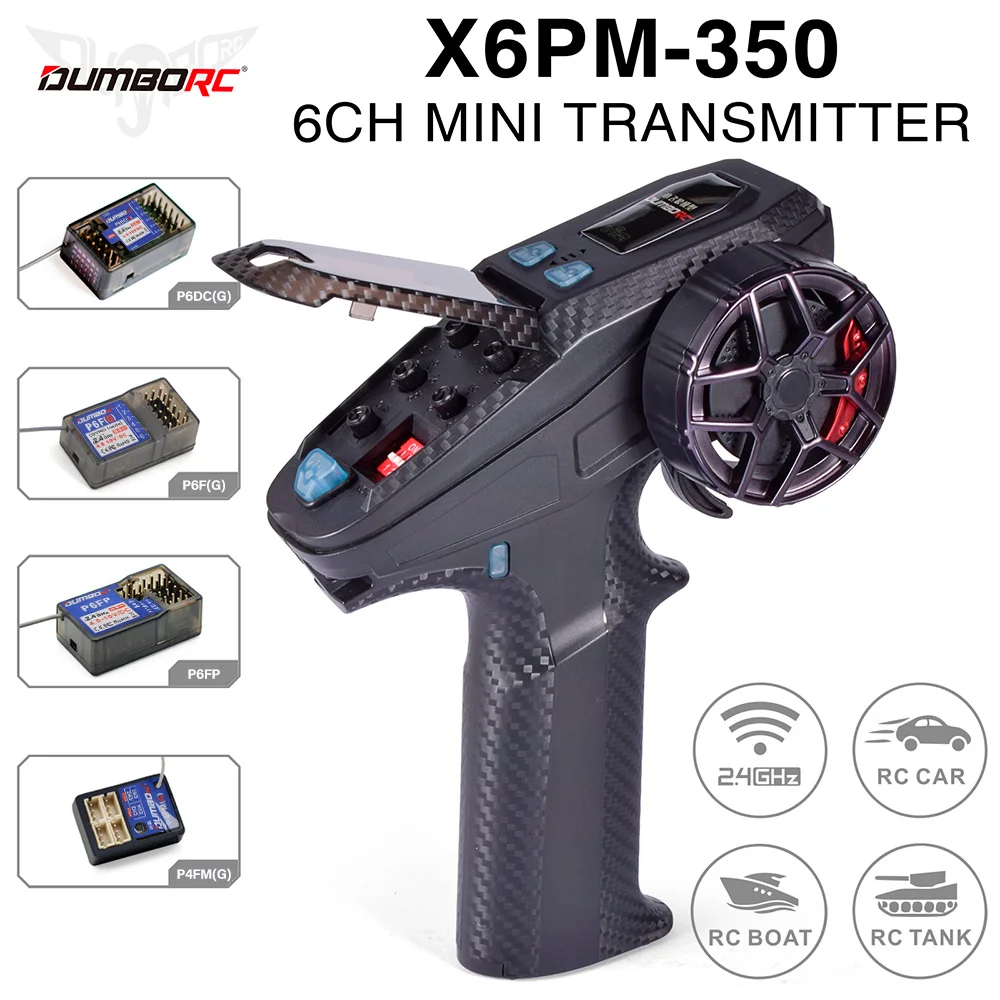 DUMBORC X6PM-350 RC Transmitter Receiver Kit BL3F/X6FG/X6FP/X4FMG 2.4GHZ RC Controller 6CH Gyro Universal RC Car Remote Control