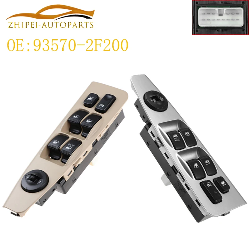 

93570-2F200 Electric Power Master Window Control Switch Button Car 935702F200 For Kia Spectra EX LX SX Sedan 4-Door 2005-2009