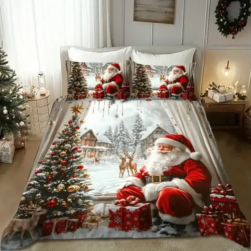 Housse de couette enfant 3D Père Noël animé - Marque - Modèle