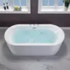 67 inch Air Bubble and Whirlpool Jetted Freestanding Bathtub High quality structure comfortable hydro massage 2