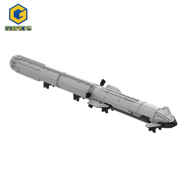 Gobricks-Juego de bloques de construcción de cohete de transporte súper pesado, vehículo de lanzamiento de halcón, juguetes de ladrillos para niños, regalo de cumpleaños 1