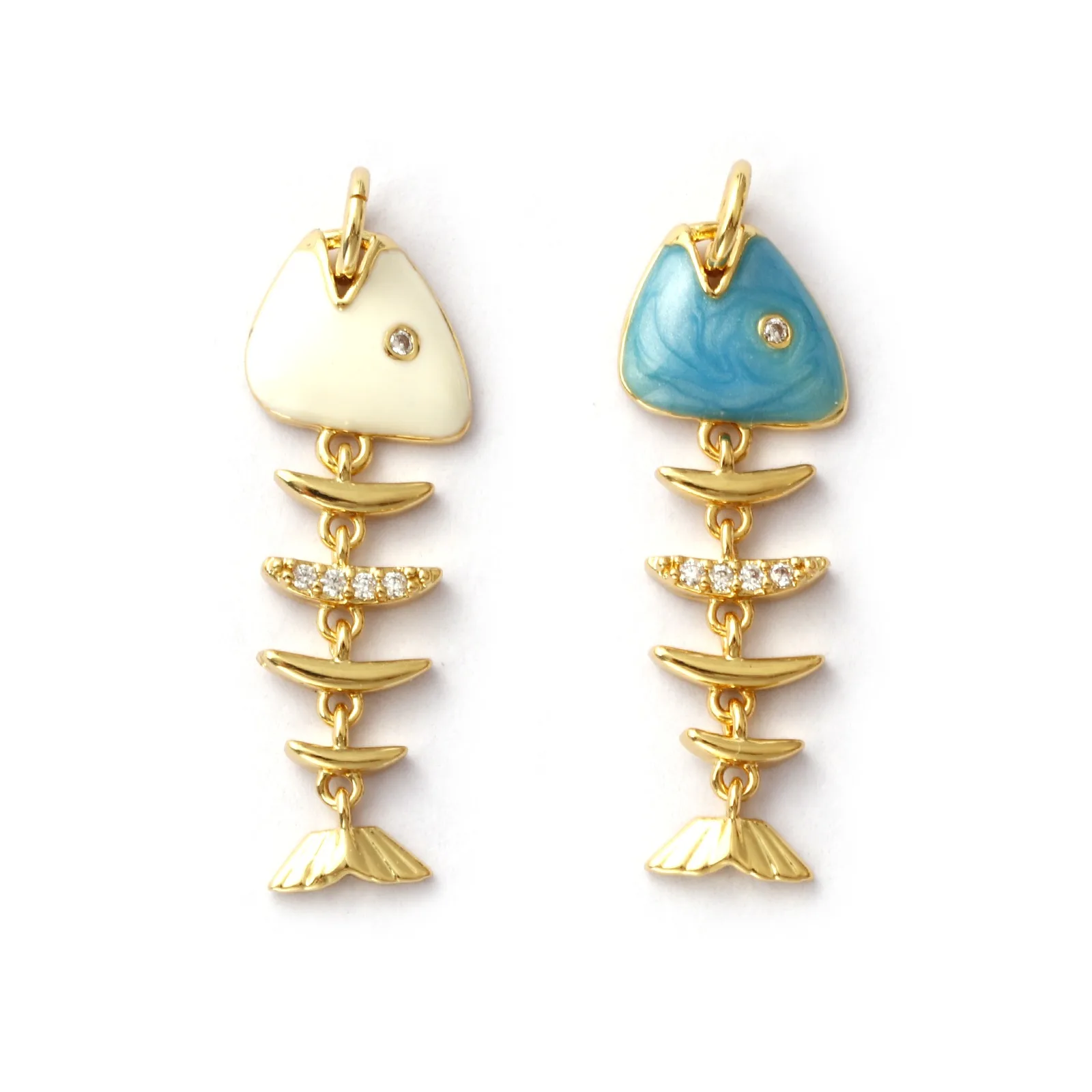 1pc Messing Charms Gold Farbe Ozean Fisch Tier Anhänger Für Frauen DIY Schmuck Machen Halskette Ohrringe Geschenke Erkenntnisse 4,6 cm x 2,2 cm – Detail 4