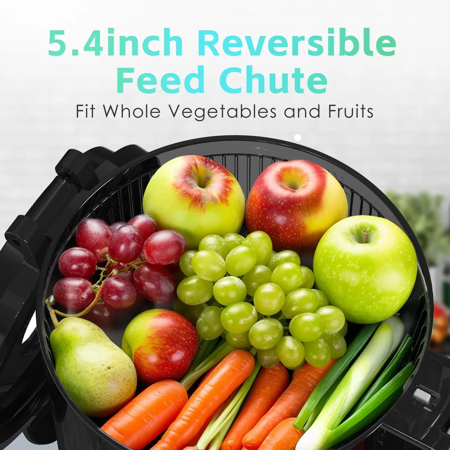 Cold Press Juicer, 400w Slow Juicer Machines with 5.4" Wide Feed Chute, Masticating Juicer with High Juice Yield for Whole Veget 2