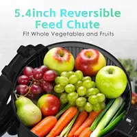 Cold Press Juicer, 400w Slow Juicer Machines with 5.4" Wide Feed Chute, Masticating Juicer with High Juice Yield for Whole Veget 2