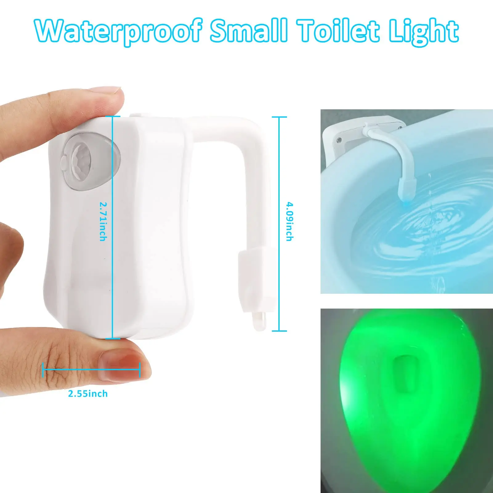Luce da toilette, luce notturna a 16 colori con sensore di movimento, USB - scala camera dei bambini, camera da letto, corridoio, scale