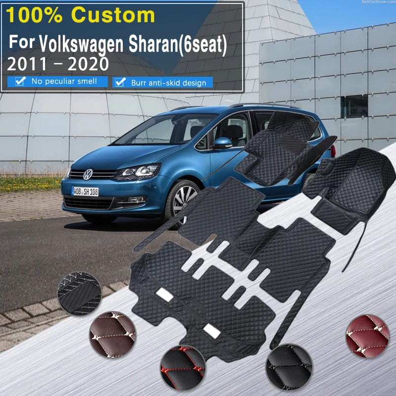 Für VW Volkswagen Sharan 7N 2010 ~ 2022 7 sitze Auto Fußmatten
