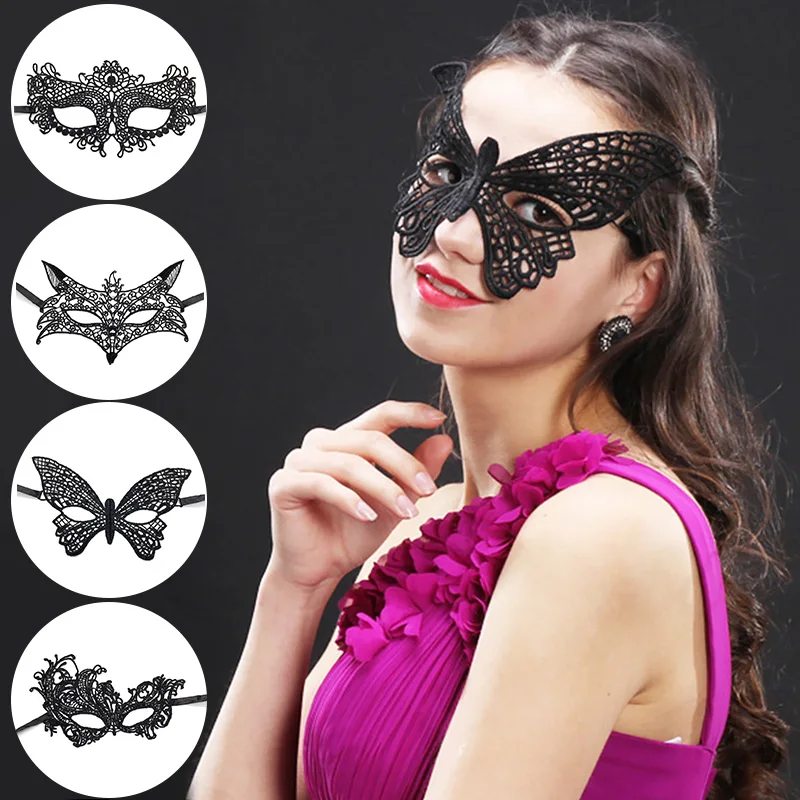 Lace Eye Mask Sexy Lady Hollow Lace Masquerade Face Mask Cosplay Prom Party Props Halloween Nightclub Fancy Dress Costume half face mask masquerade mask full face mask