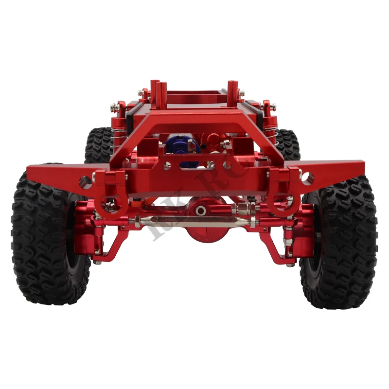 Metall-Chassis-Rahmen, Portalachse, 2-Gang-Getriebe, Stoßdämpfer, Spurstangen-Set, Antriebswelle für MN MN98 D90 D91 D99 MN99S 4WD RC Auto – Detail 8
