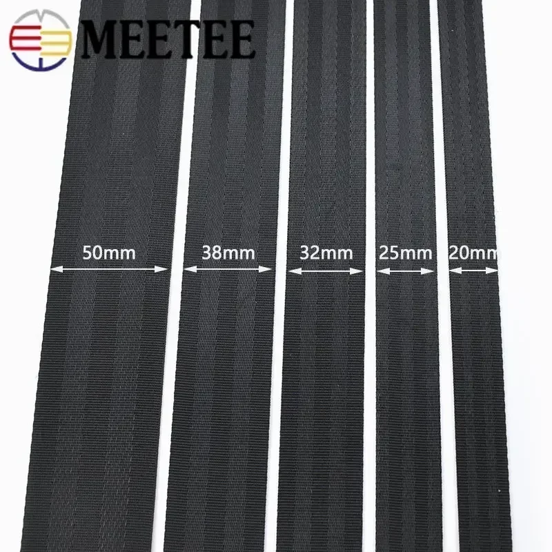Polyester Nylon Webbing Tape 5Meters 20-50mm Manual Child Safety Seat Ribbon Band Backpack Pet Strap Belt Crafts Material