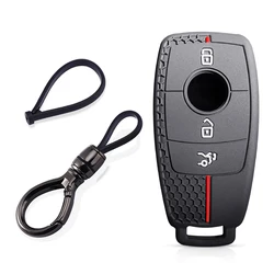 Luxury Remote Key Cover for Mercedes - Benz Models - Premium Key Case Accessory (Black oval set)
