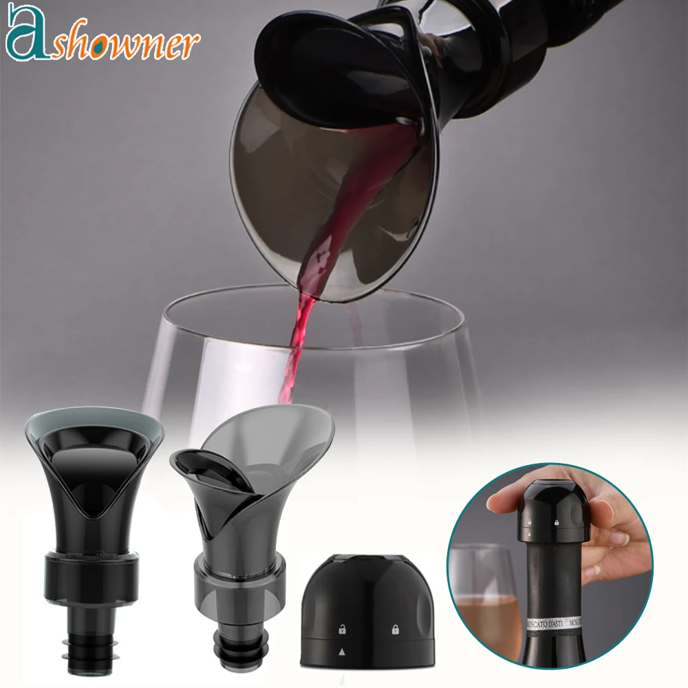 New Pourer Spout 2 In 1 Wine Decanter Wine Aerator flower Shape Red