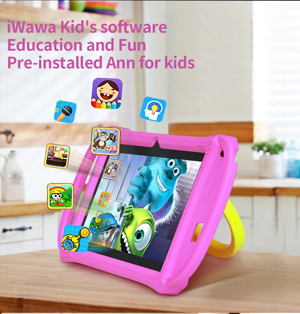 2025 Original Latest K8-7.0 inch Kids Tablet Quad Core Android 9.0 System 4GB RAM 64GB ROM Mini Children's Tablet 5G WIFI 5