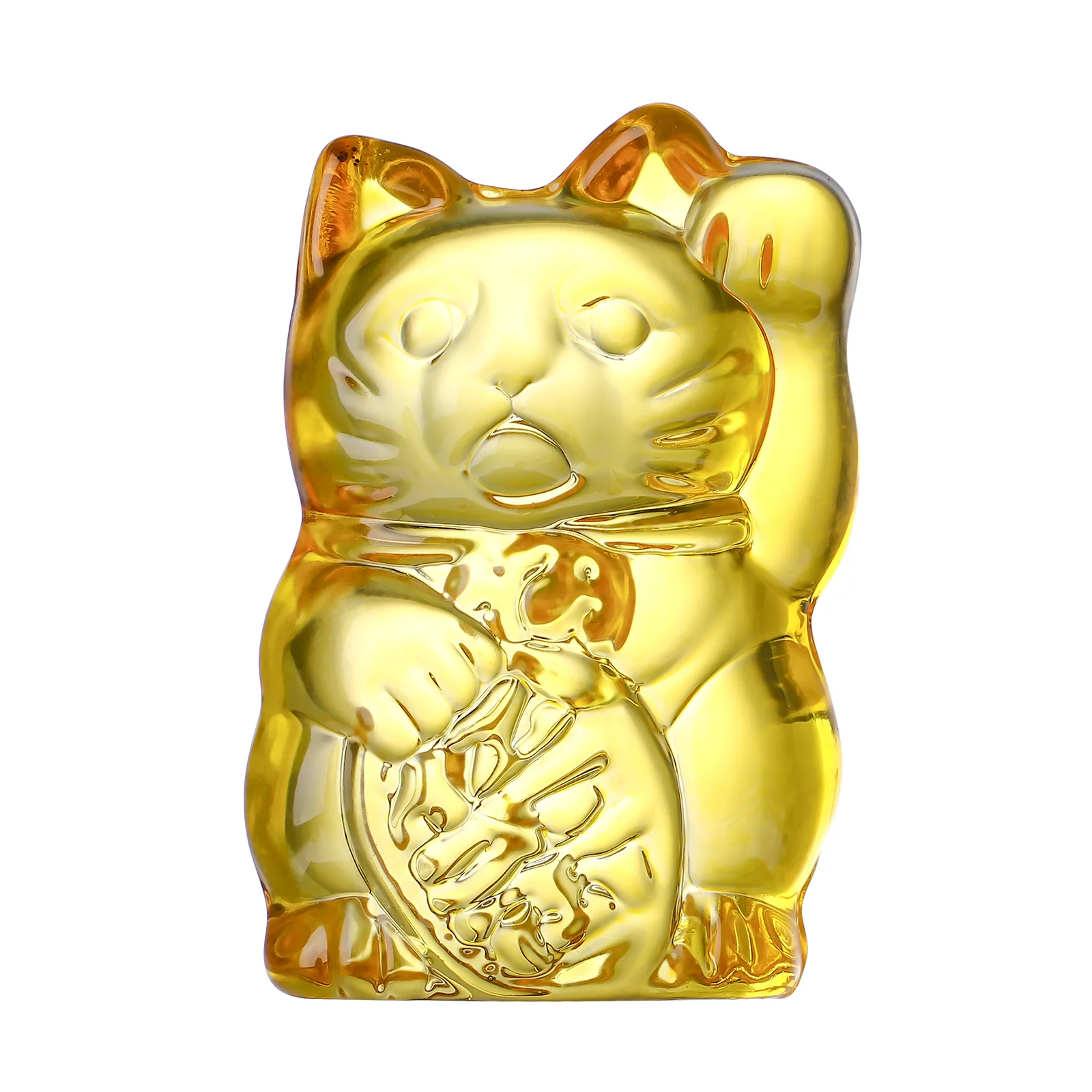 1pc Crystal Fortune Beautiful Cat Statue Cat Figurine Chinese Cat