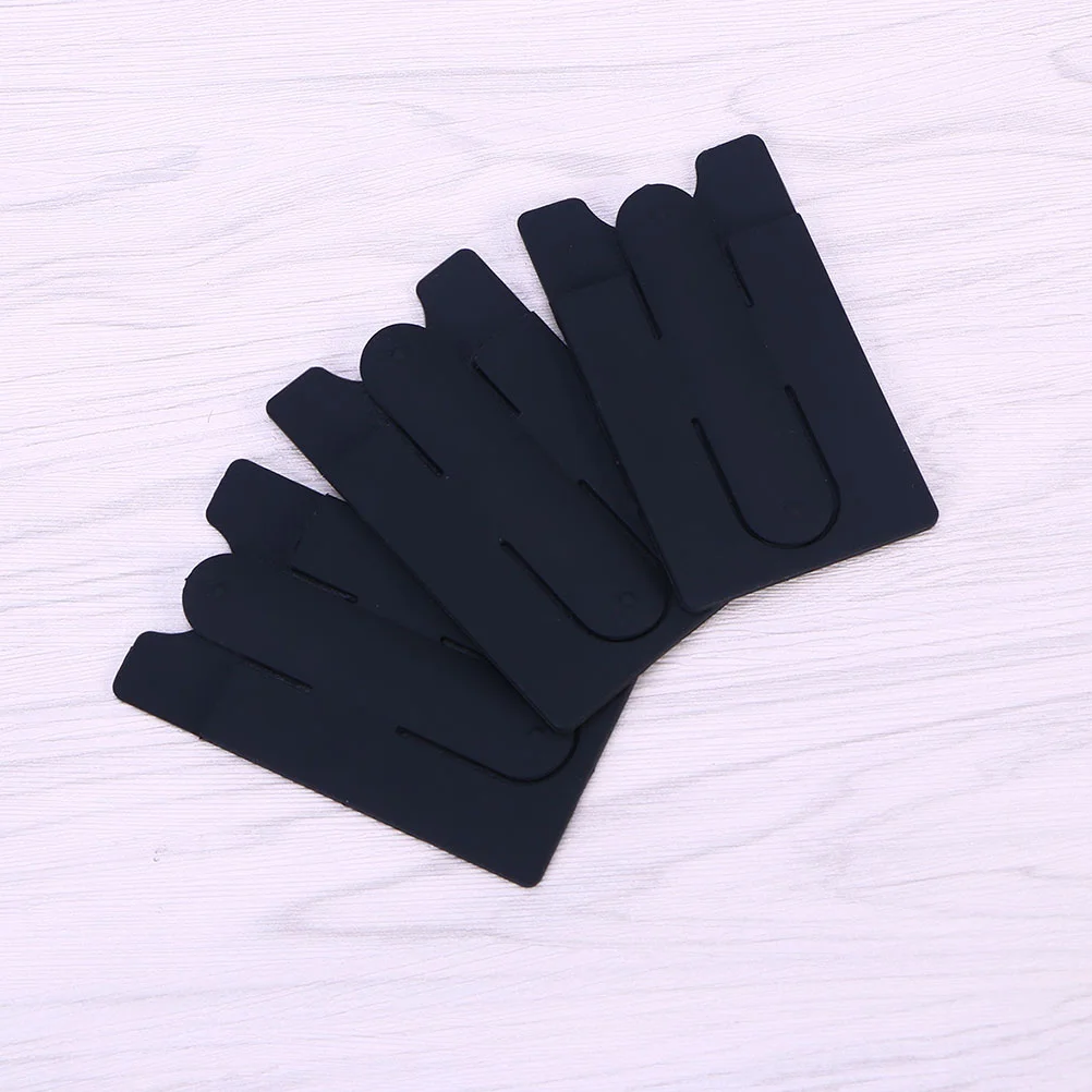 

6 pcs Multifunctional Silicone Stand Cover Phone Holder for Mobile Use Black