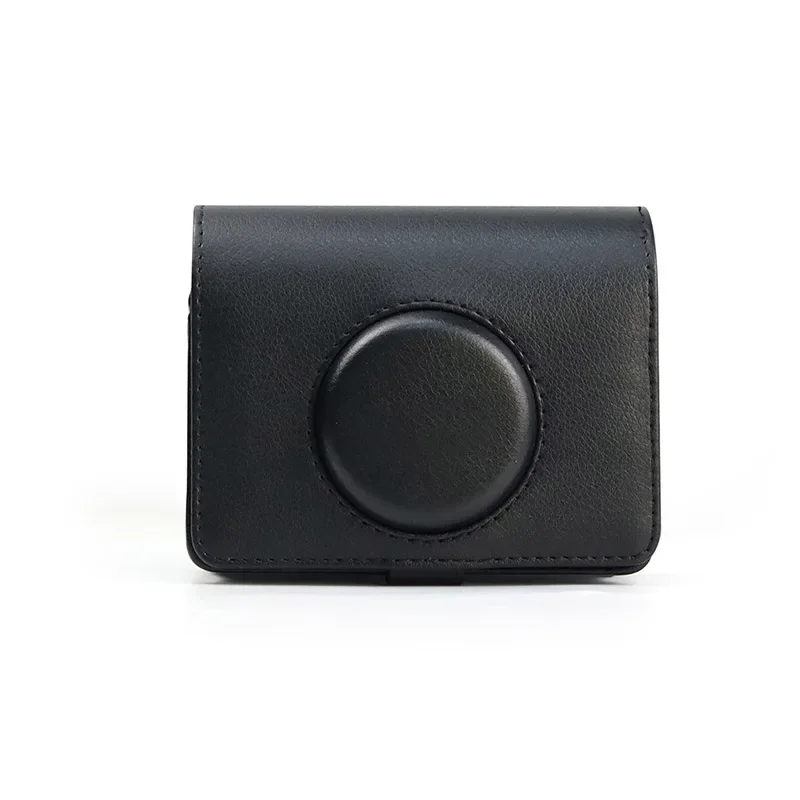 Vintage-Style Leather Camera Case with Shoulder Strap and Protective Shell Accessories
