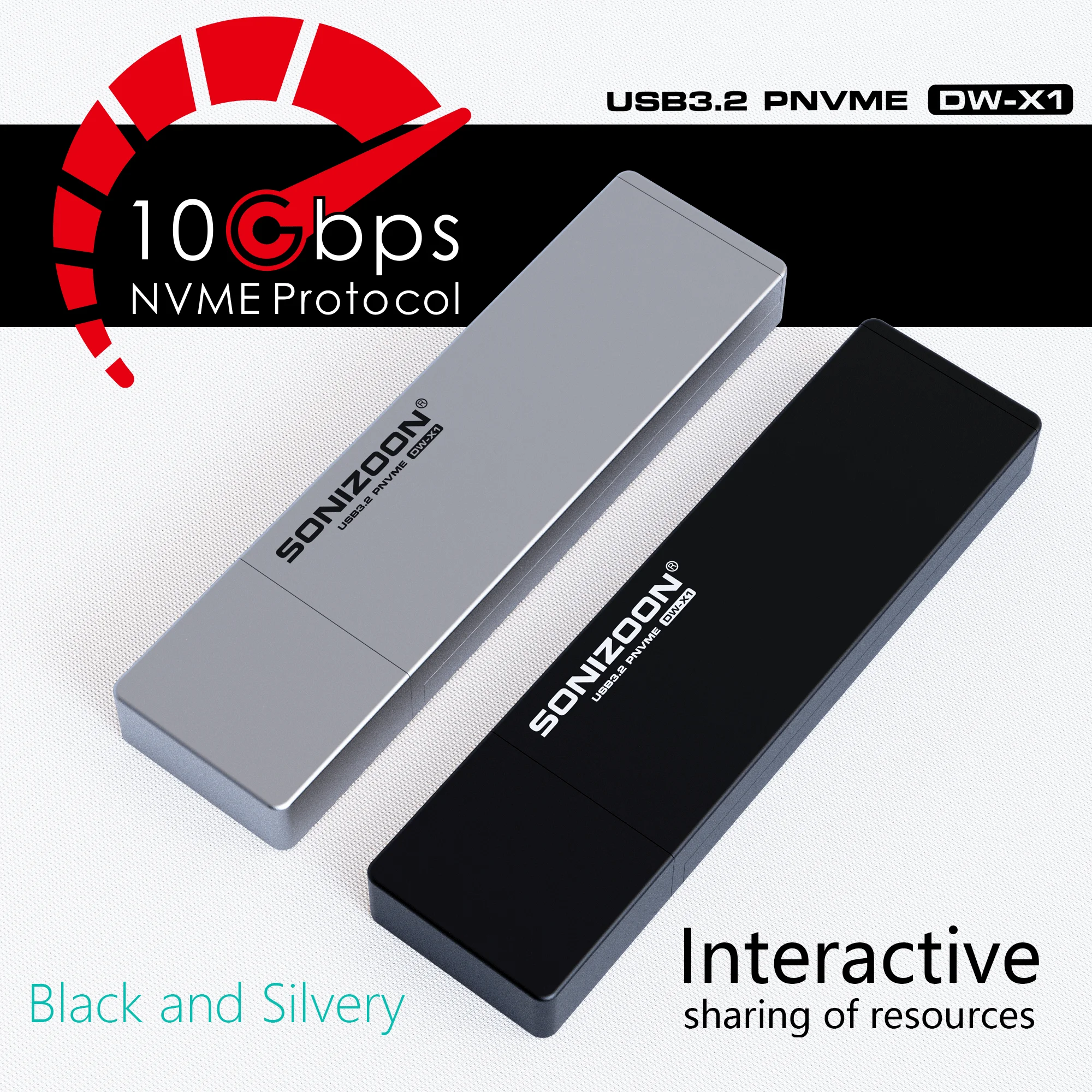 Sonizoon-disco Rígido Móvel Ssd Portátil Pssd Dw-x1 Usb 3.2 Gen2 10gbps 256gb 512gb 1tb 2tb até 1050 Mbps pc Original 100 - Imagem 6