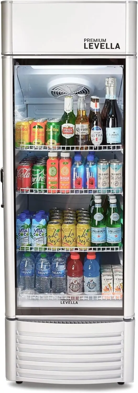 Glass Door Display Refrigerator 9.0 cu ft Commercial Beverage Cooler Merchandiser With Customizable Light