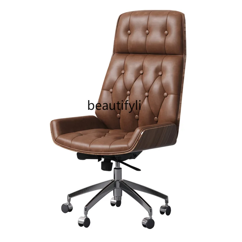 

Executive Chair Modern Minimalist Office Ergonomic Conference Computer Chair Lifting Rotating Leather Chair living room