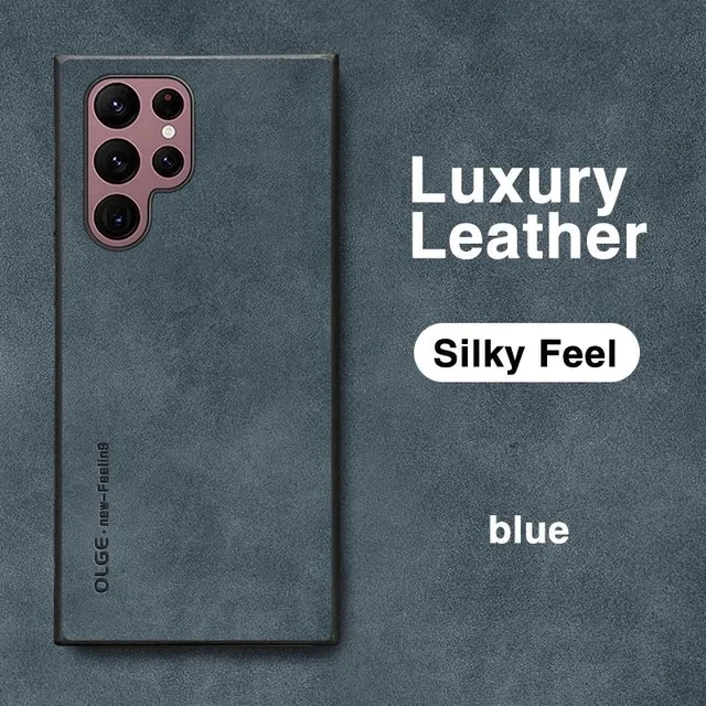 Classical Sheepskin Case S23 S22 S21 S20 FE Funda For Samsung Note 20 Ultra 10 Plus Matte Leather Phone Cover_voghion.com
