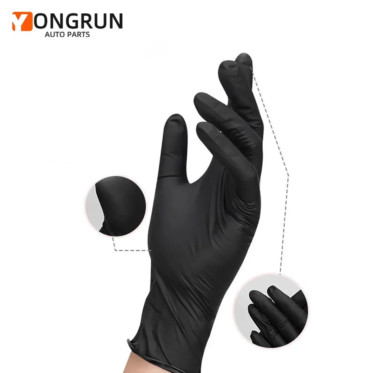 Black Gloves Suitable for Car Maintenance Nail Art Hair Dyeing Durable Oil Resistant Waterproof Gloves 20 50 100Pcs