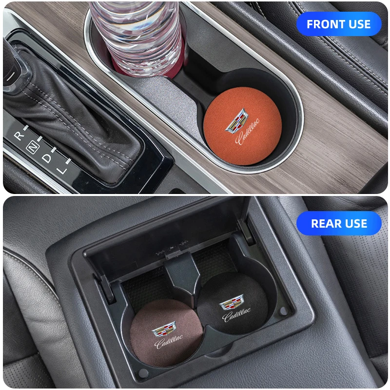 캐딜락 ATS BLS CT4 CT6 CTS ESCALADE STS XLR XT4 XT5 XTS SLS용 자동차 컵홀더 미끄럼 방지 패드 스웨이드 액세서리