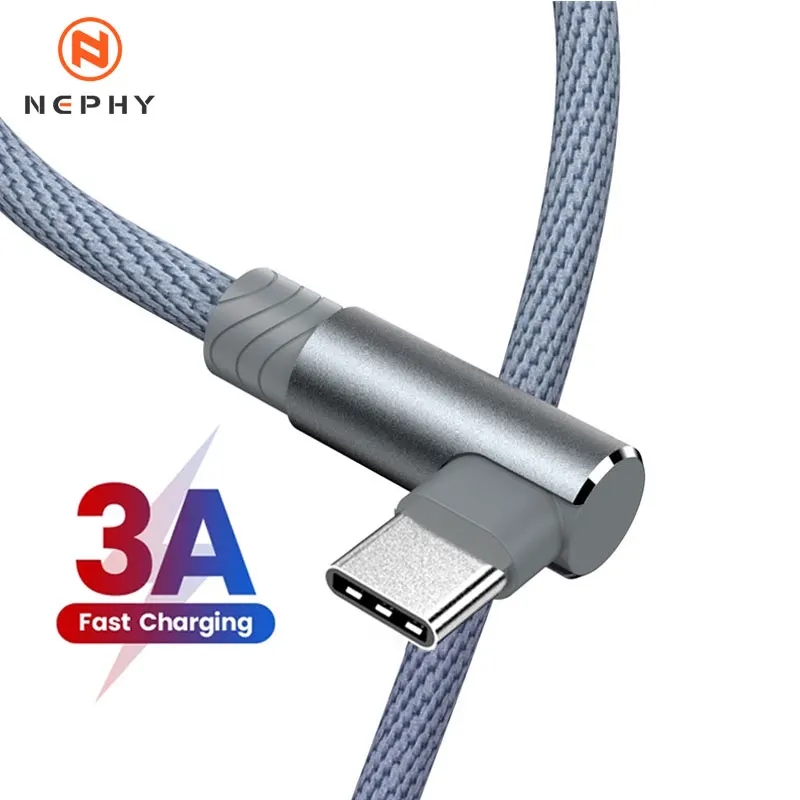 3M 90-Degree Fast Charging USB Type C Cable - Durable Long Wire Cord